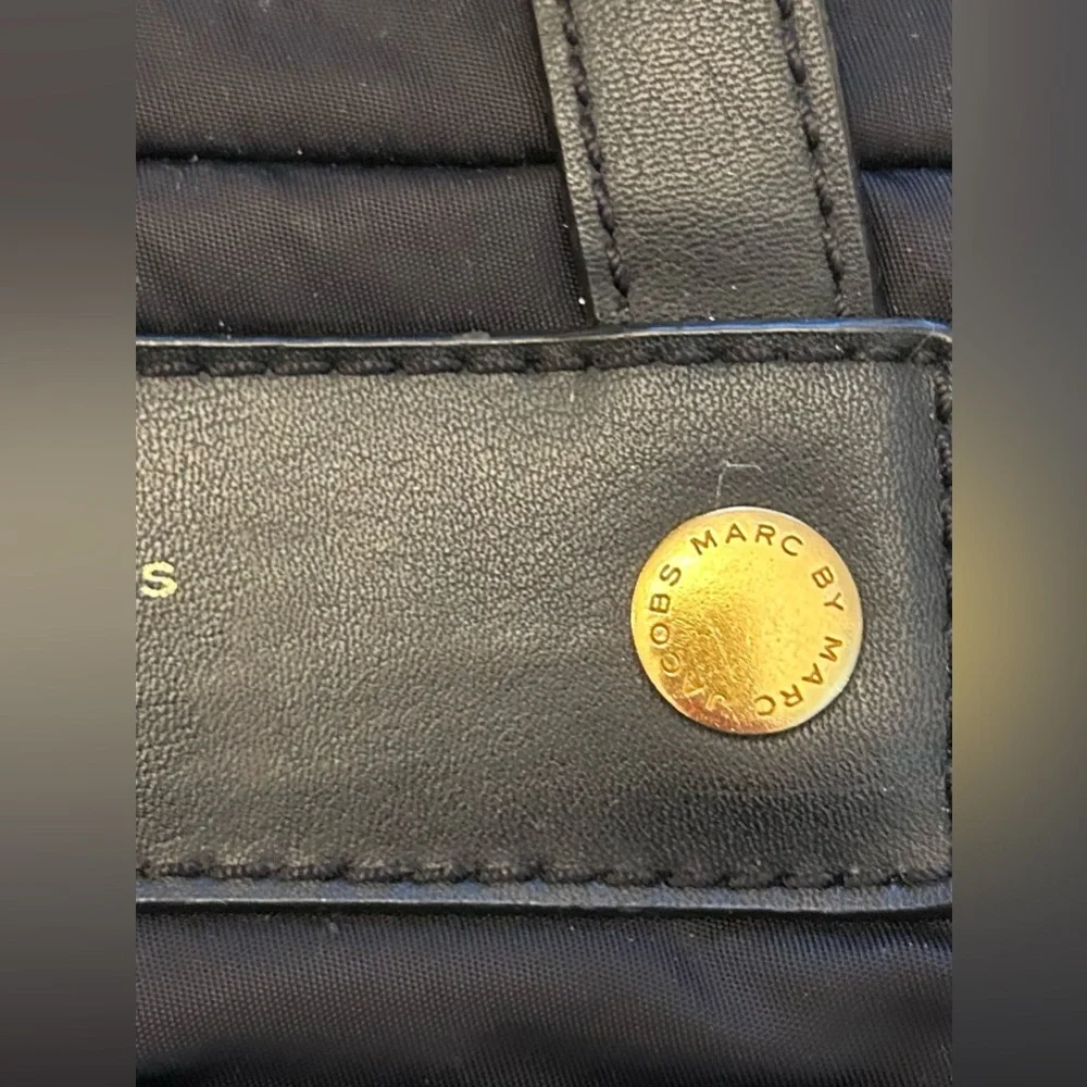 Marc by Marc Jacobs Black Laptop Bag with Gold Hardware